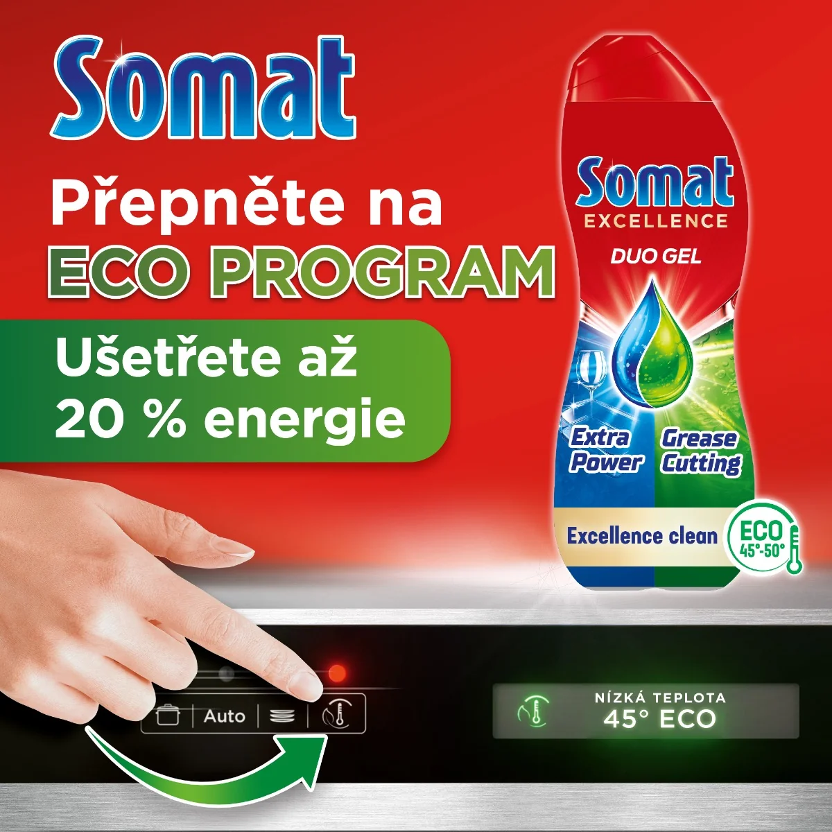 Somat Gel do myčky Excellence Anti Grease 2x630 ml 70 dávek