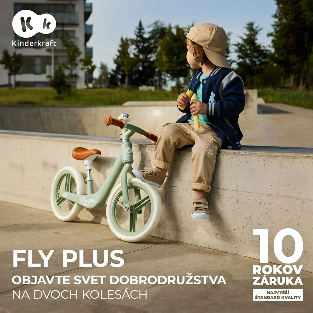 Kinderkraft Odrážedlo Fly Plus Fresh mint