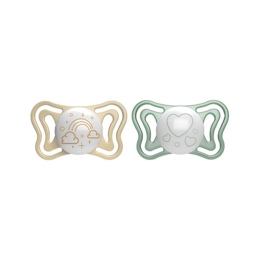 Chicco Dudlík Physio Light silikonový noční 2-6m, 2ks