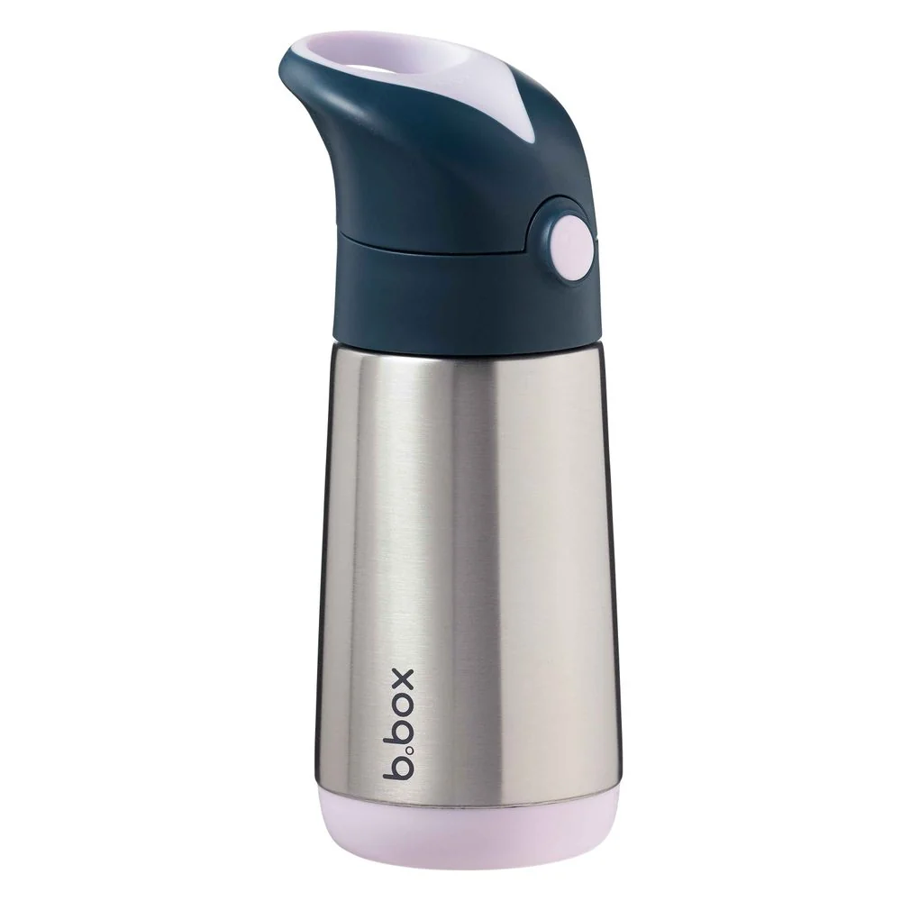 B.BOX Termoska na pití s brčkem 350 ml - indigo/růžová