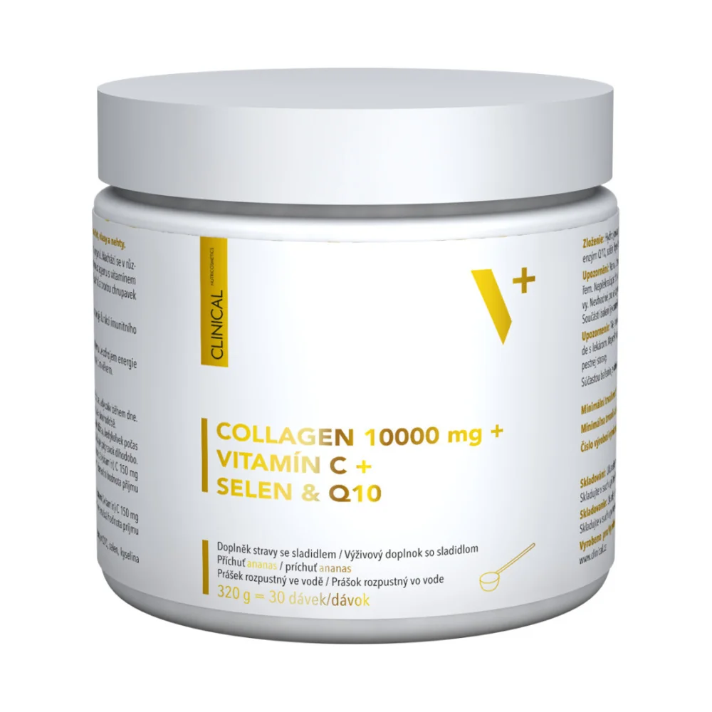 Clinical Collagen 10 000 mg + vitamín C + selen & Q10 320 g