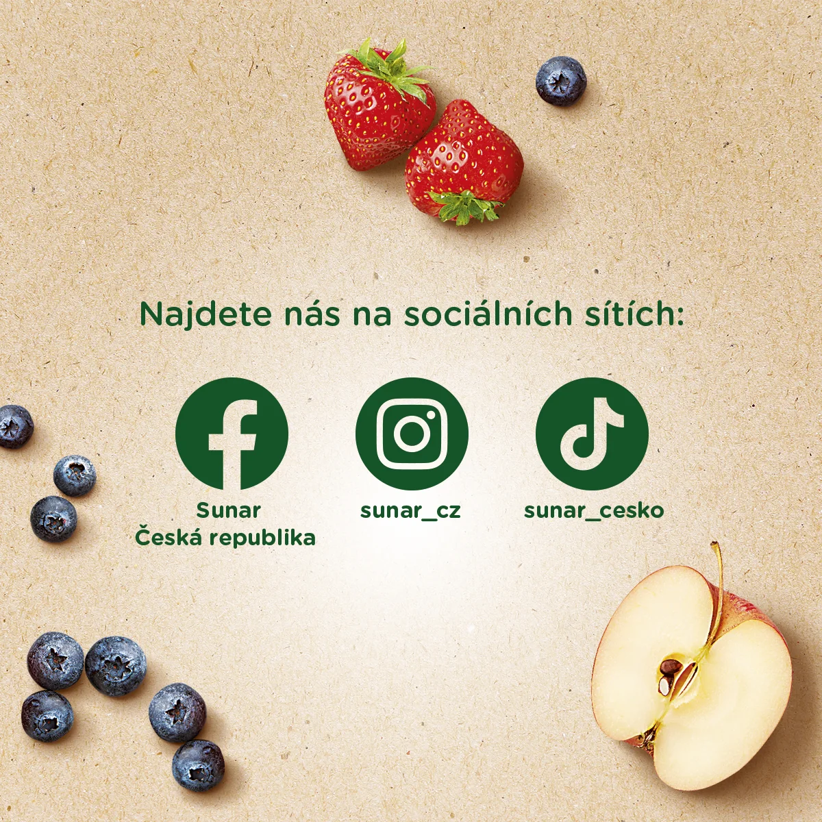Sunar BIO Jablko, jahoda, borůvka kapsička 100 g