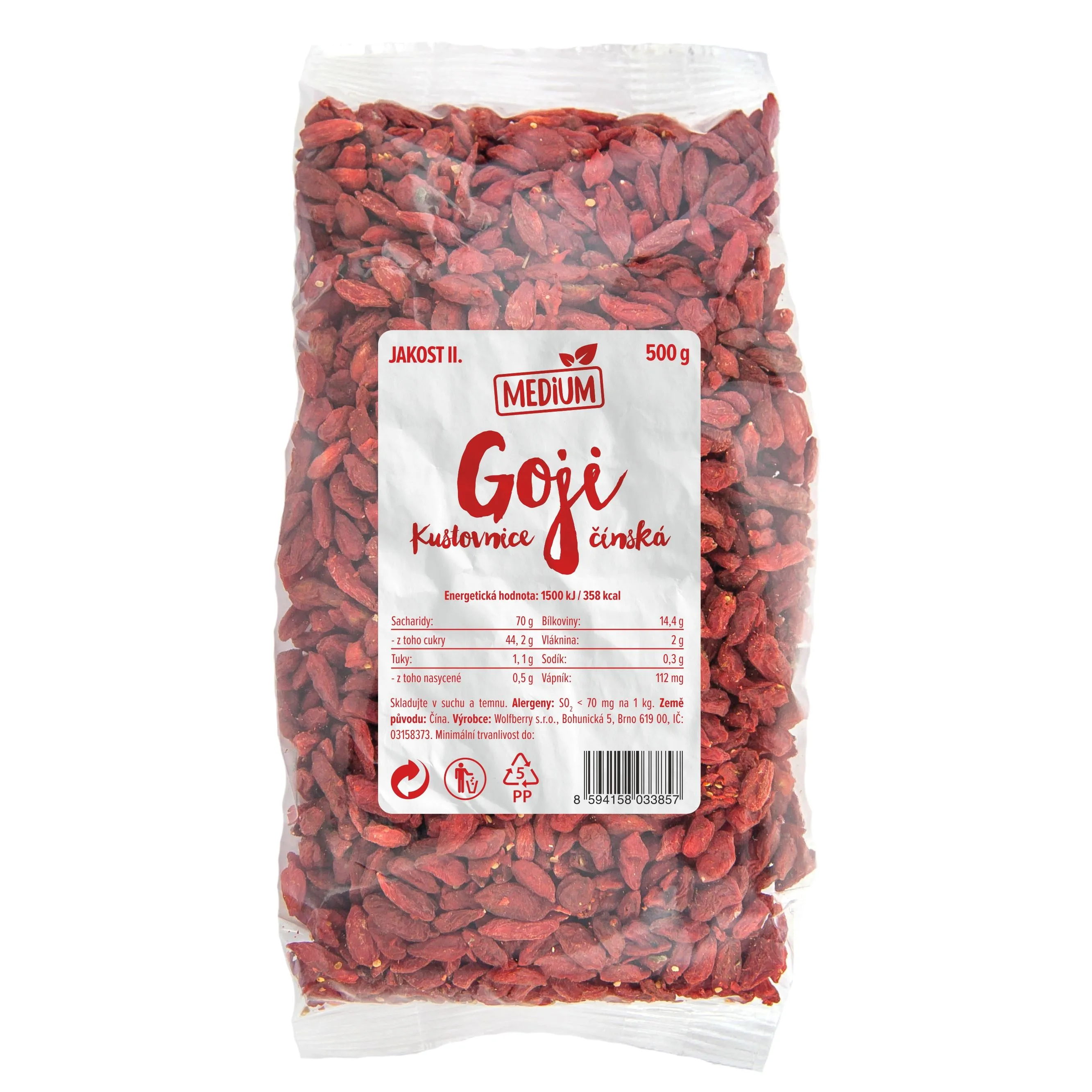 Medium Goji kustovnice čínská 500g