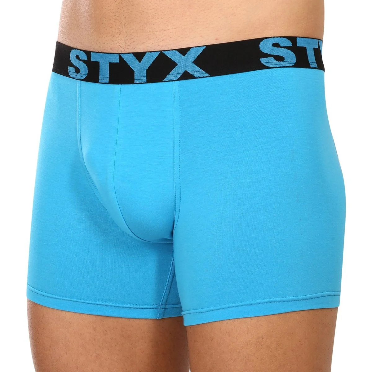 Styx 3PACK pánské boxerky long sportovní guma světle modré (3U1169) L