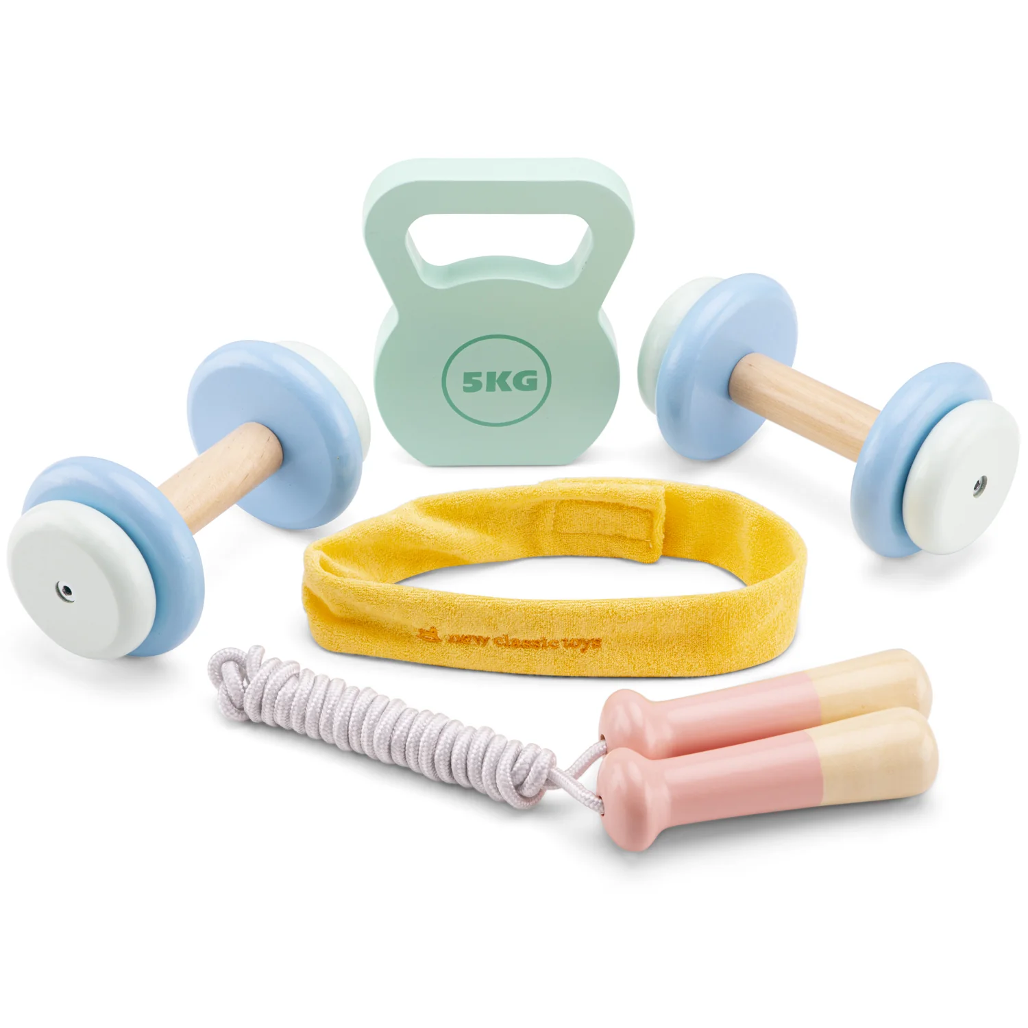 New Classic Toys Dětský dřevěný fitnes set