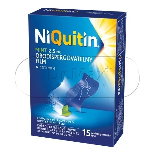 NiQuitin Mint 2,5 mg 15 orodispergovatelných filmů