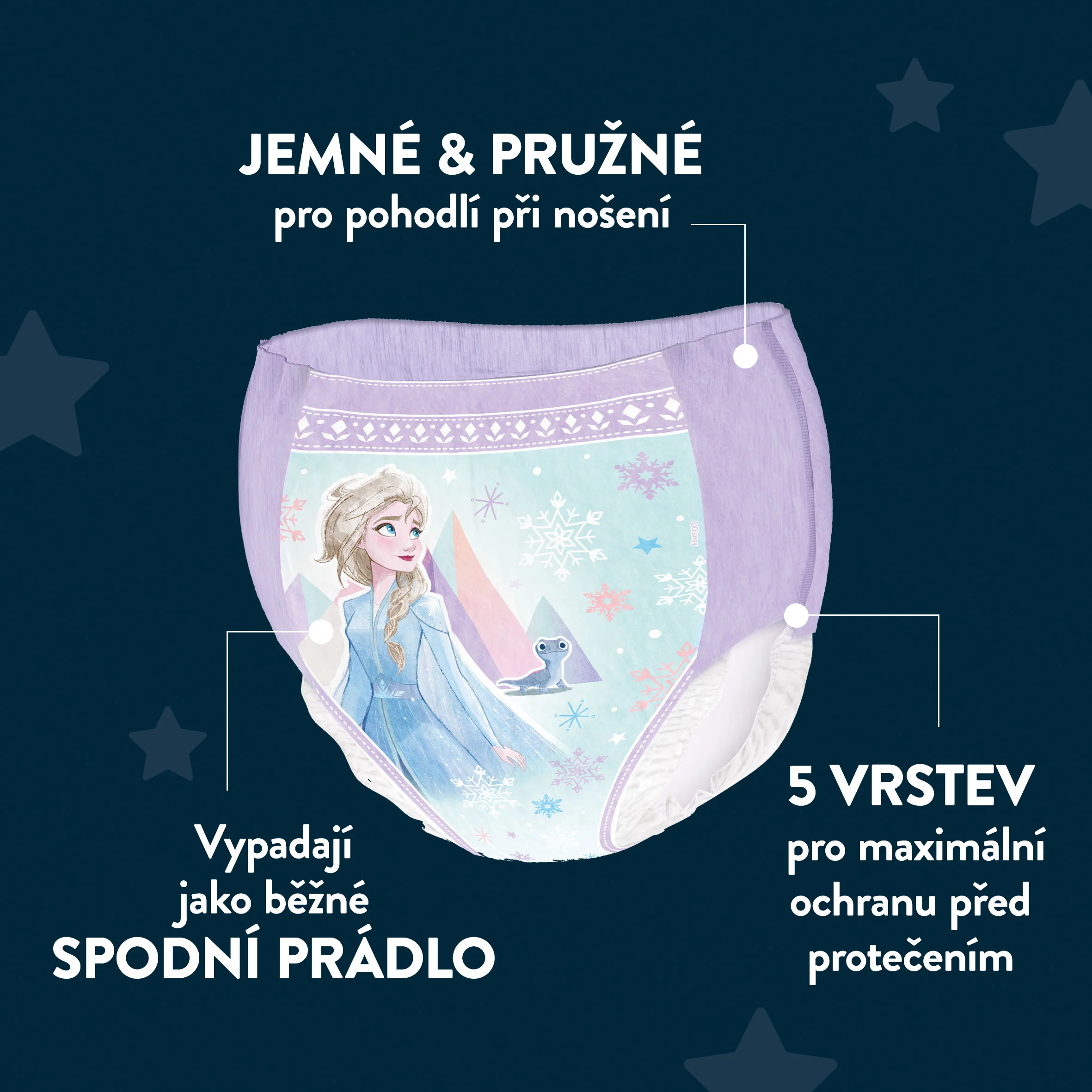 Huggies DryNites Natahovací kalhotky pro dívky 4–7 let 17–30 kg JUMBO 4x16 ks