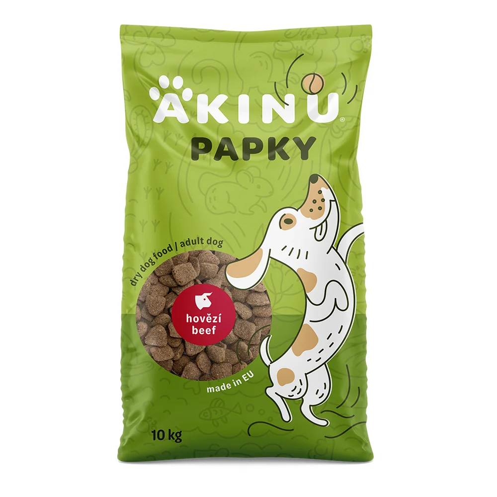 Akinu PAPKY Hovězí granule krmivo pro psy 10 kg
