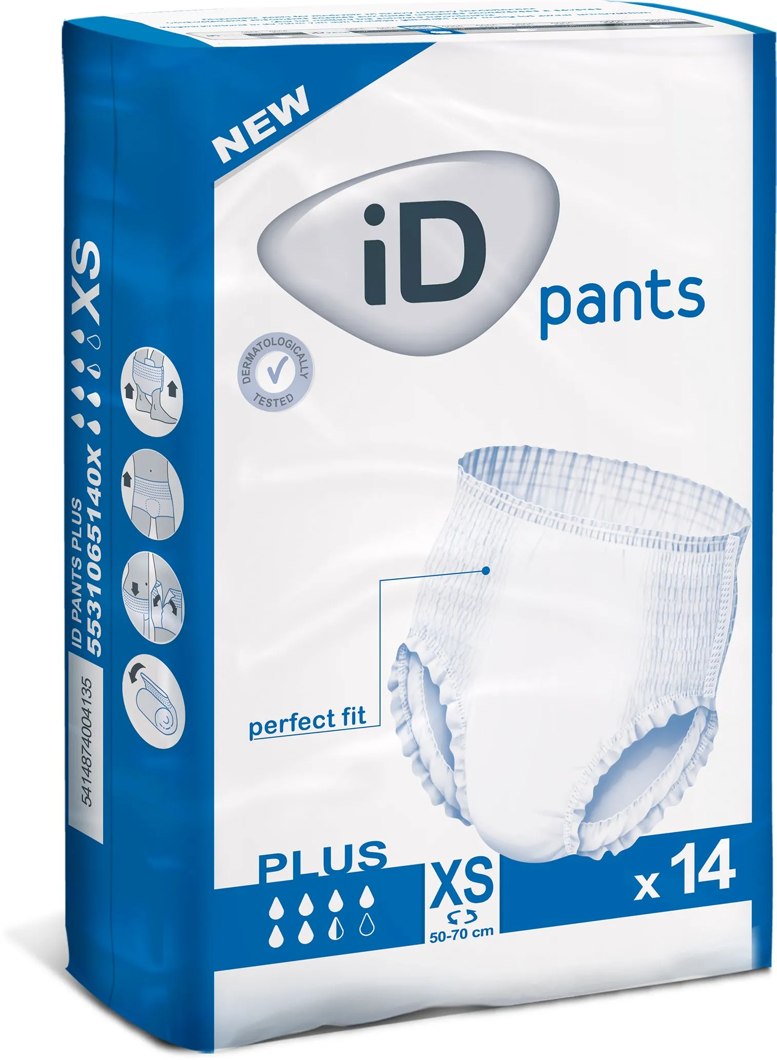 iD Pants X-Small Plus plenkové kalhotky navlékací 14 ks