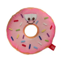 Dog Fantasy Hračka donut s obličejem růžový