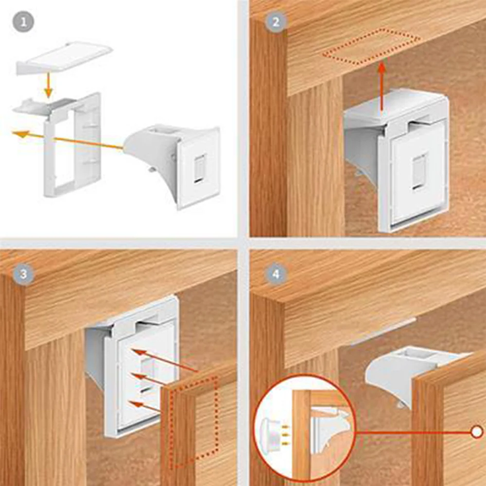 Babyono Magnetické zámky na nábytek 4 ks