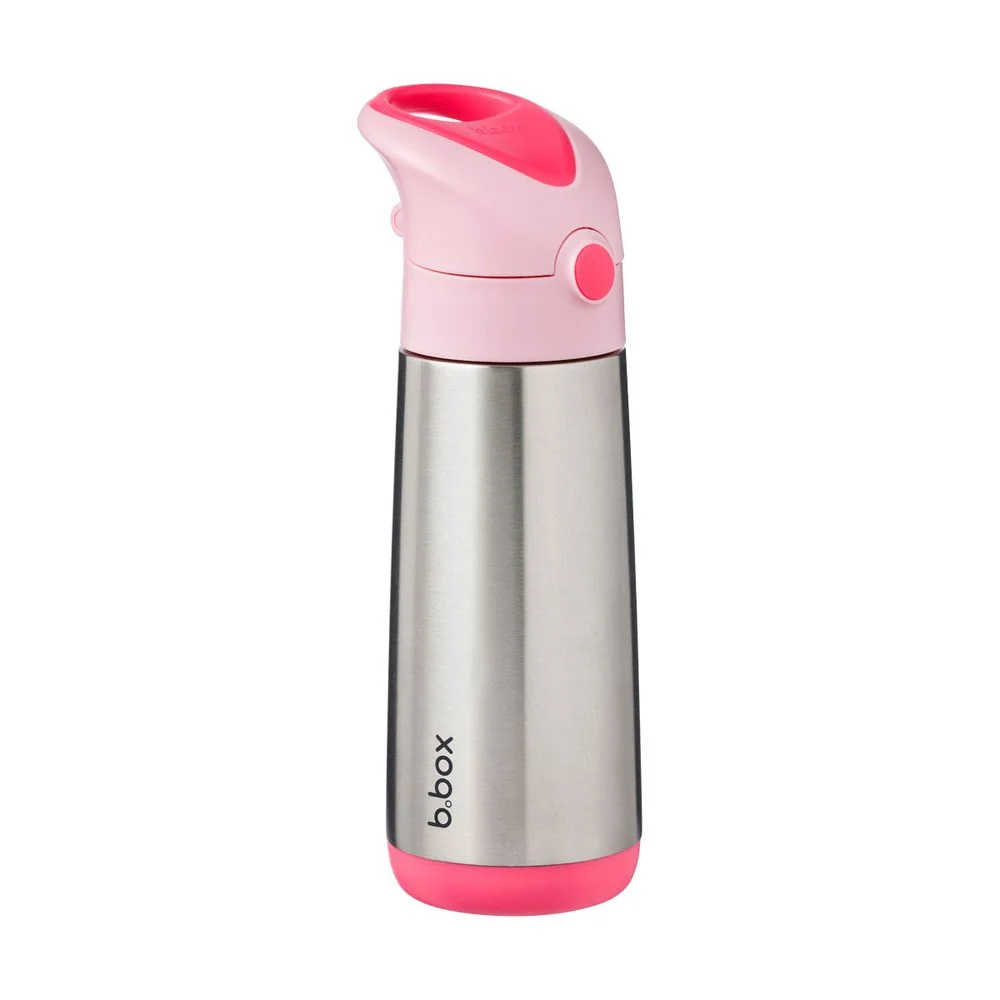 B.BOX Termoska na pití s brčkem 500 ml - flamingo fizz