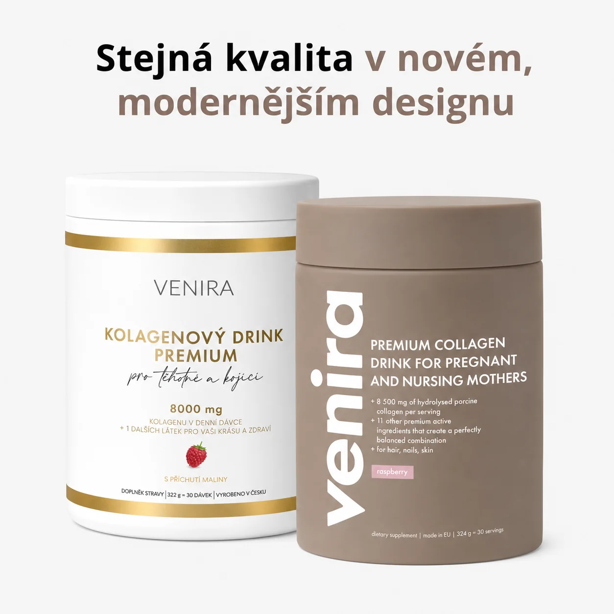Venira Premium kolagenový drink pro těhotné a kojící maminky malina 324 g