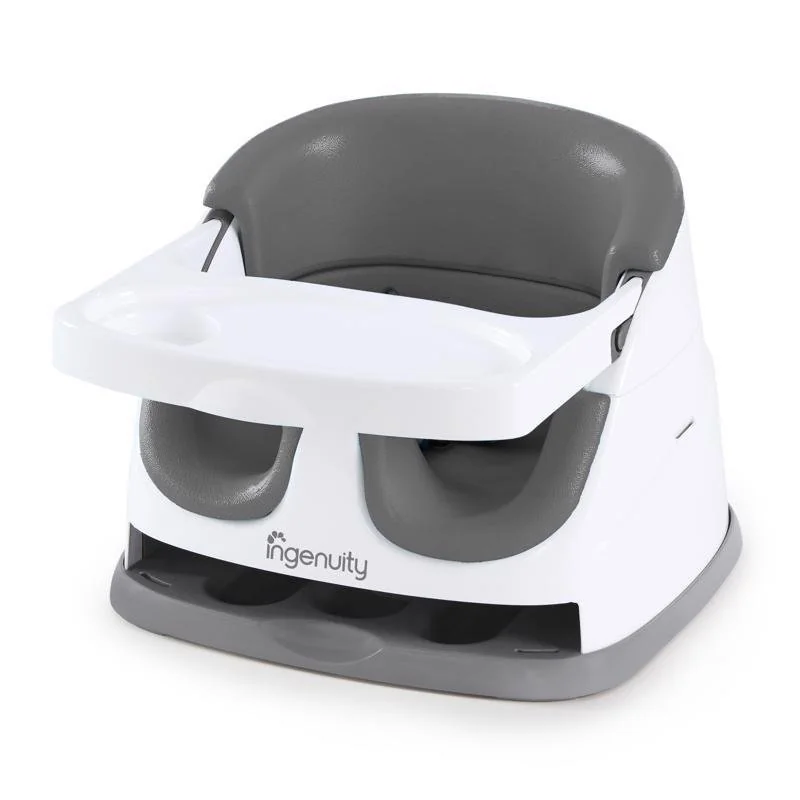 Ingenuity Jídelní židlička na židli 2v1 Baby Base Slate 6m+ do 22 kg