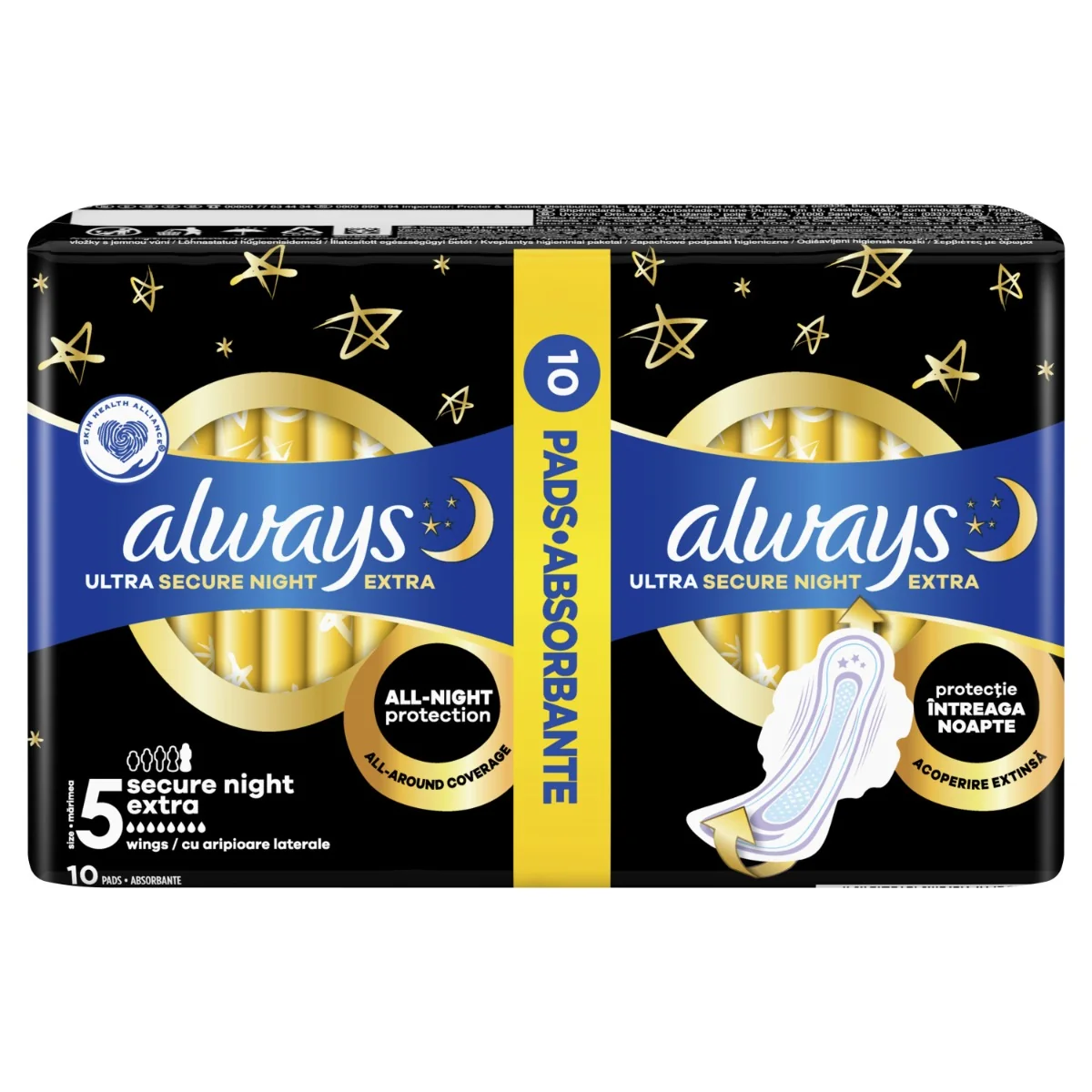 Always 5 Secure Night Extra Protection vložky 10 ks