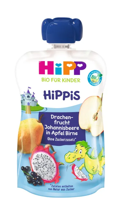Hipp BIO Hippies jablko-hruška-dračí ovoce-rybíz