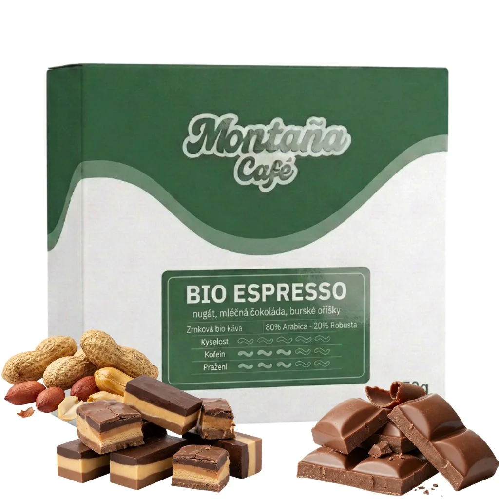 Montaña Café Bio Espresso zrnková káva 250 g