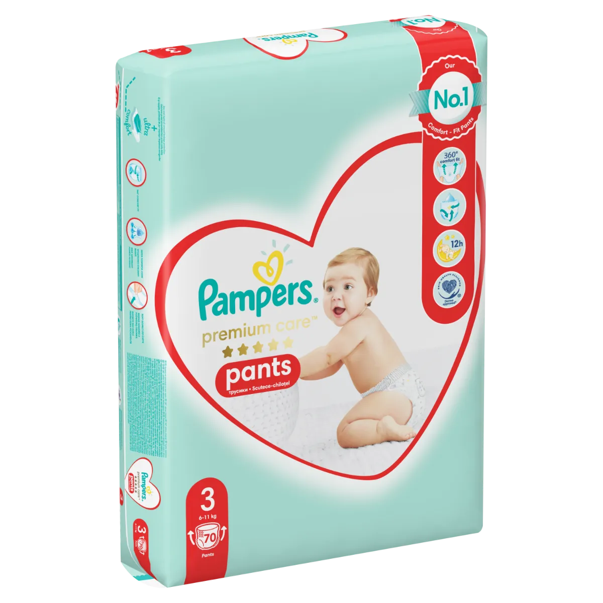 Pampers Premium Care Pants vel. 3 dětské plenkové kalhotky 70 ks