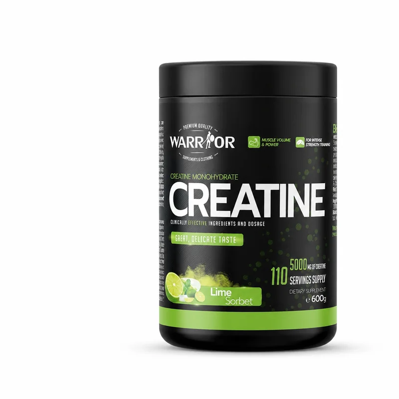 Warrior Kreatin monohydrát v práškové formě 600g Lime Sorbet