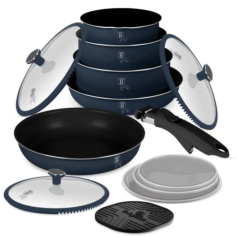 Berlingerhaus Sada nádobí s titanovým povrchem 13 ks Deep Sea Collection