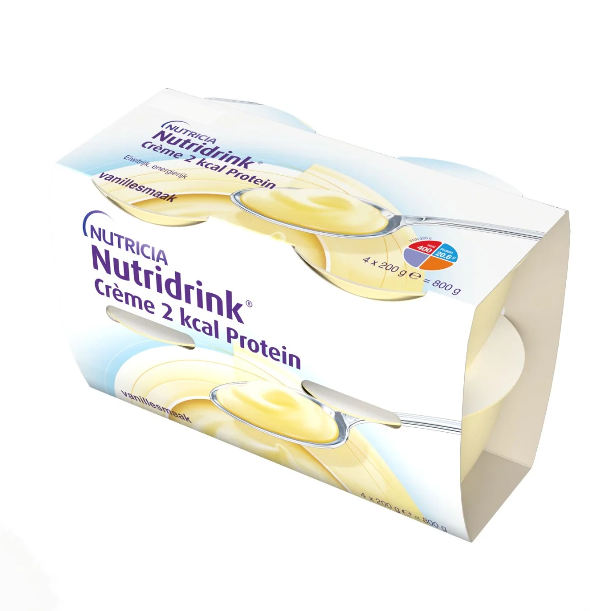 Nutridrink Creme 2 kcal Protein s příchutí vanilky 4x200 g