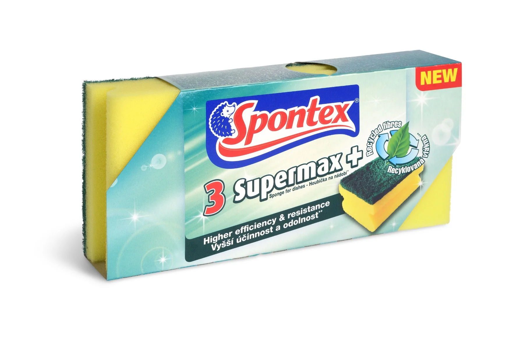 Spontex Supermax+ velká tvarovaná houba 3 ks