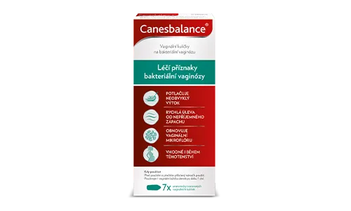 Vaginální  kuličky Canesbalance® pro léčbu příznaků bakteriální vaginózy 