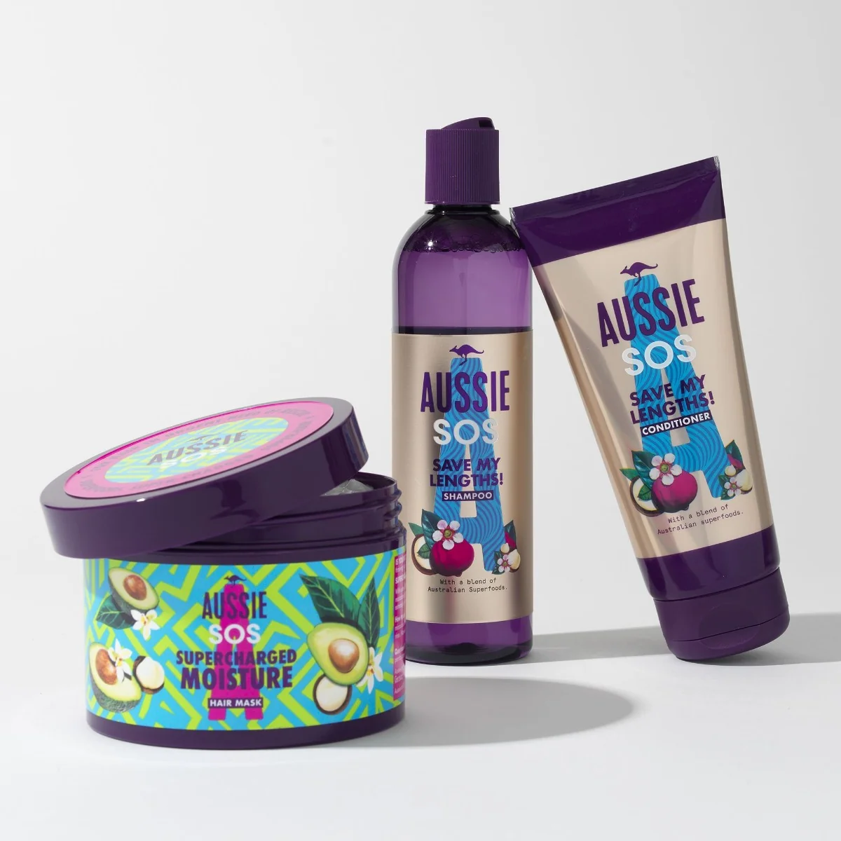 Aussie SOS Supercharged Moisture maska na vlasy 450 ml