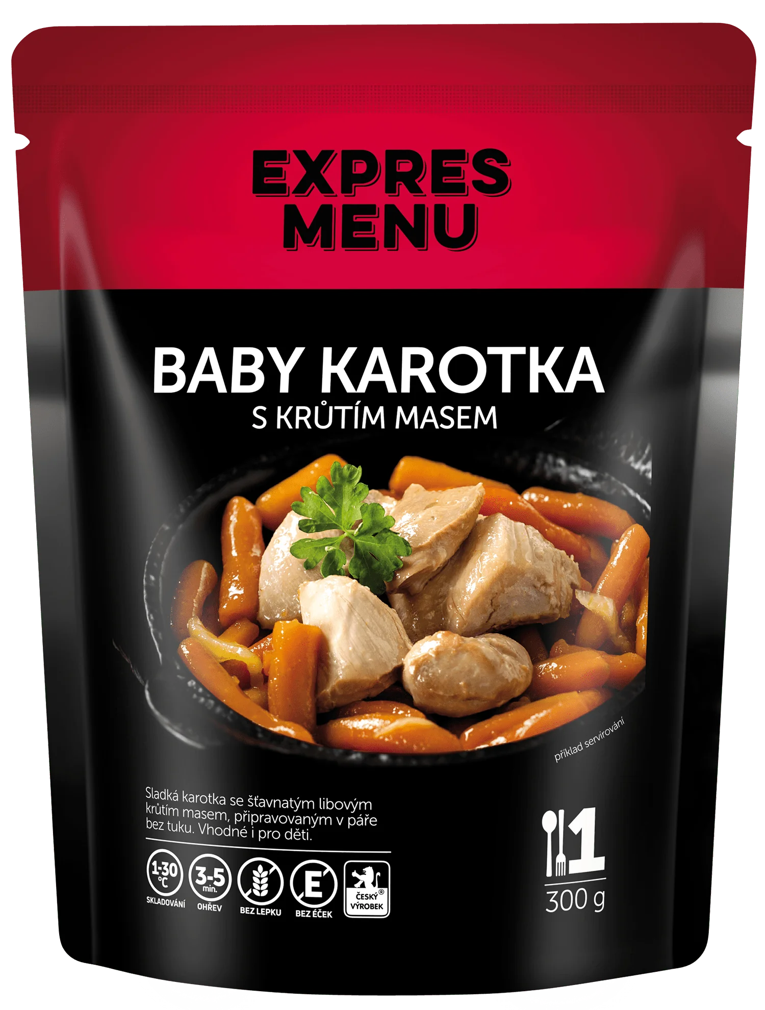EXPRES MENU Baby karotka s krůtím masem 300 g (1 porce)