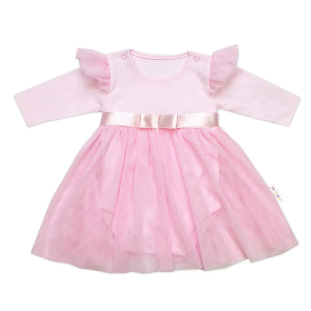 Baby Nellys Luxusní 4D slavnostní sada oblečení pro miminko Girl - růžová vel.  62
