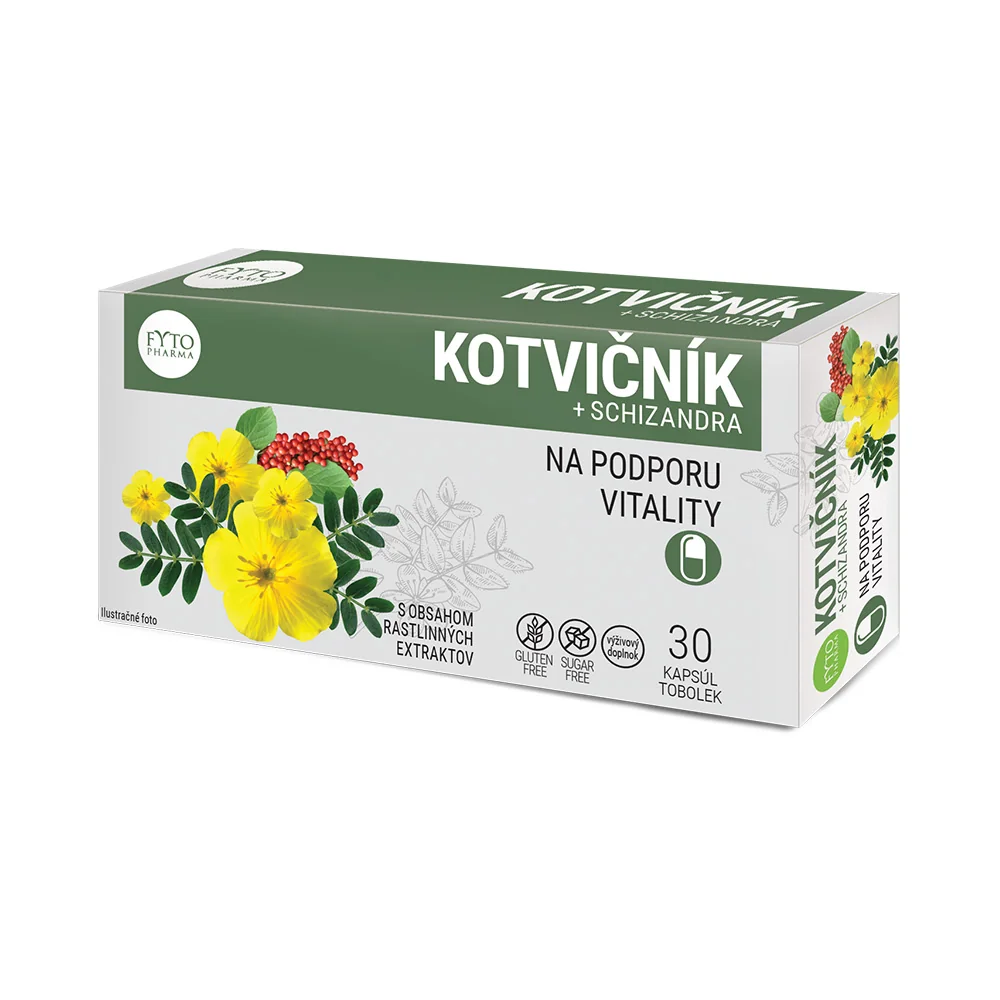 Fytopharma Kotvičník + Schizandra tobolky na podporu vitality 30 ks