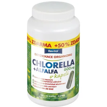 Revital Chlorella + alfalfa 600 mg 100+50 kapslí 