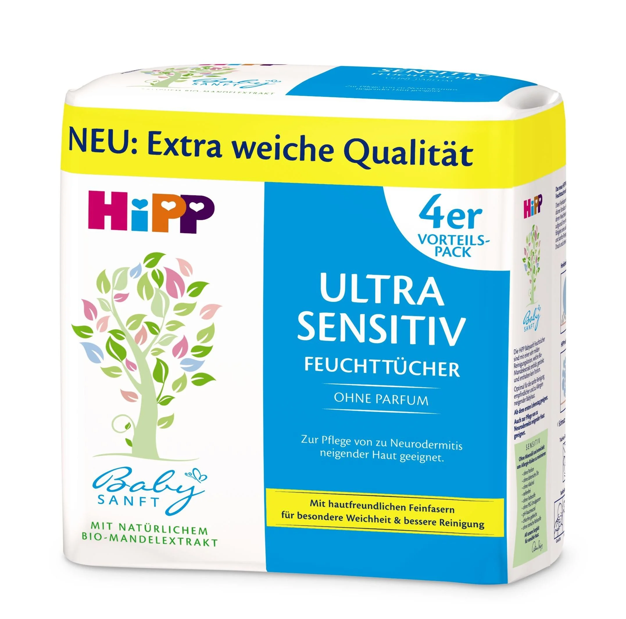 Hipp Ultra Sensitive vlhčené ubrousky 4x52 ks