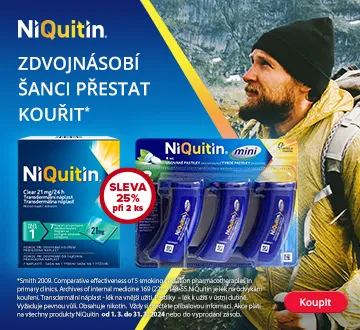 NiQuitin při 2 ks 25% (březen 2024)