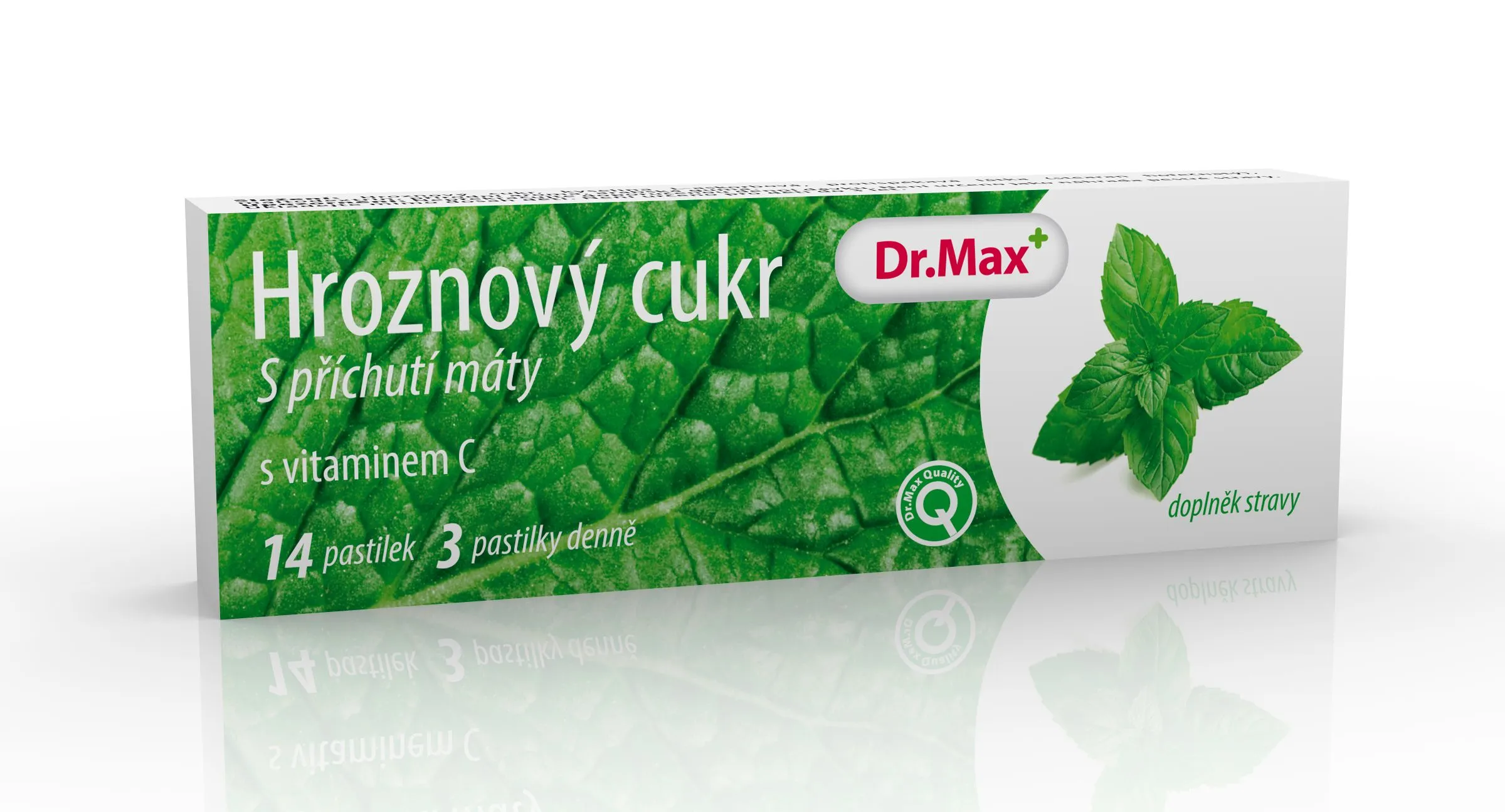 Dr. Max Hroznový cukr s vitaminem C máta 14 pastilek