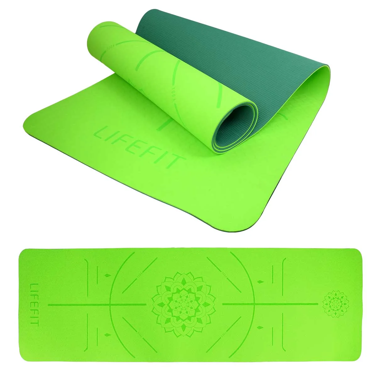 Lifefit YOG.M.RELAX DUO,183x58x0,6,zelena