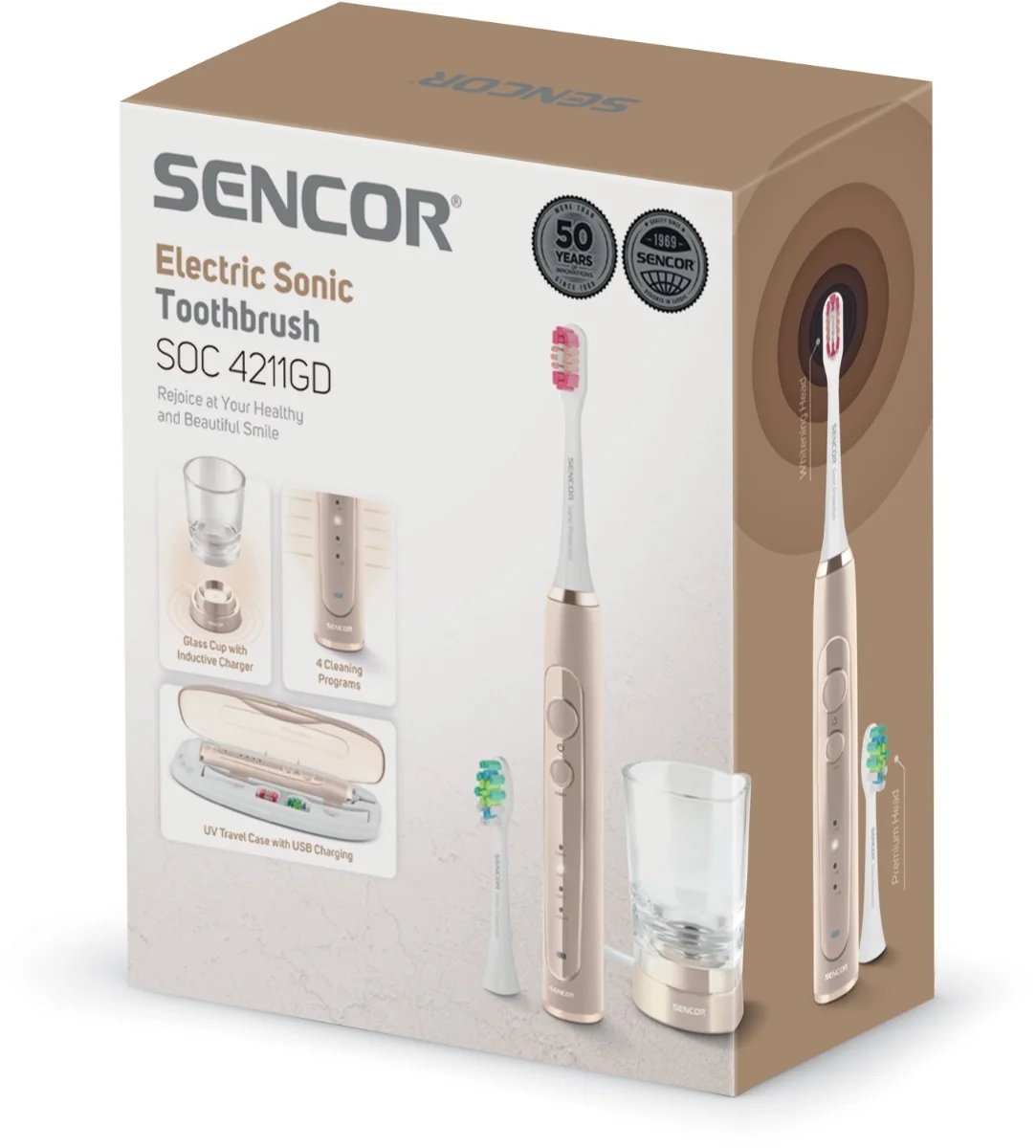 SENCOR SOC 4211GD sonický zubní kartáček