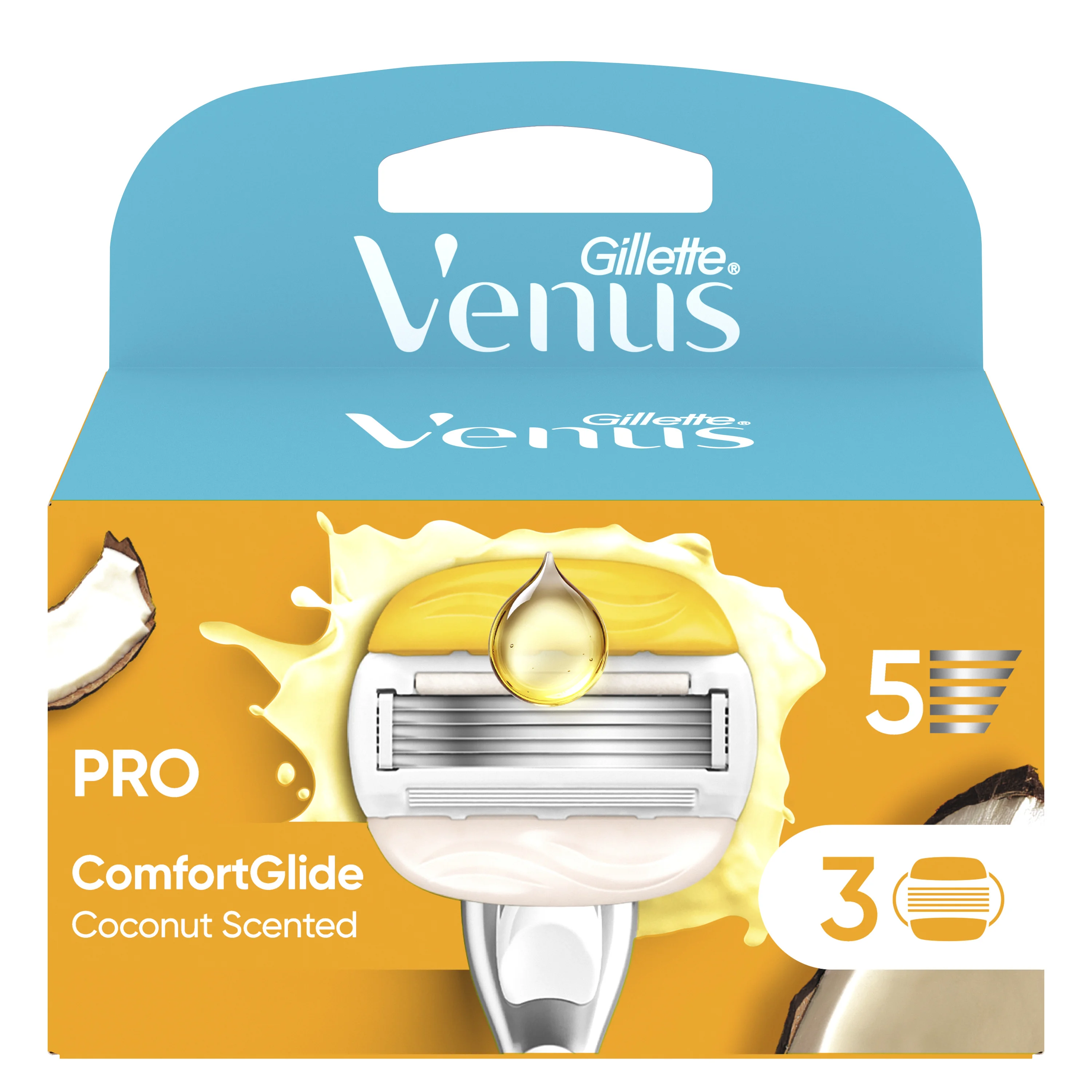 Gillette Venus Comfortglide Coconut náhradní hlavice 3 ks