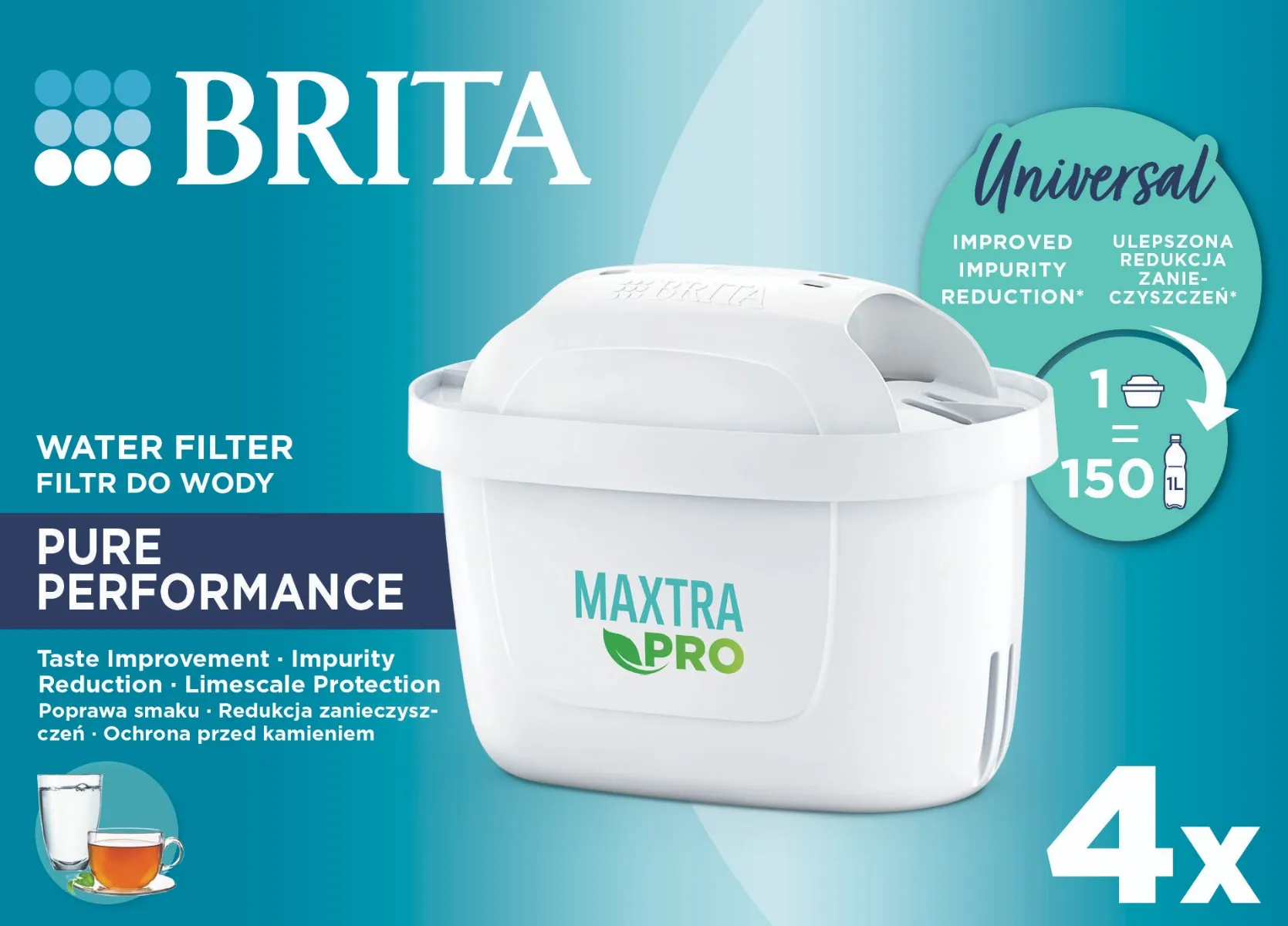 BRITA MAXTRAPro Universal náhradní filtry 4 ks