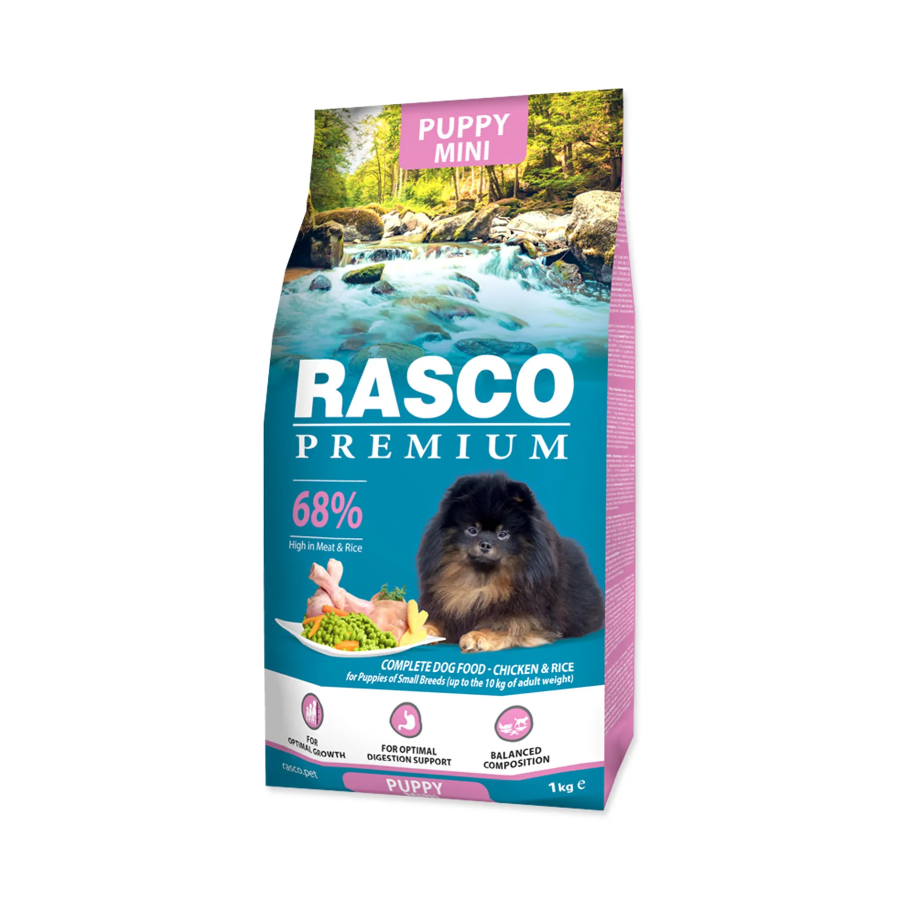 Rasco Premium Puppy Mini Kuře s rýží granule 1 kg