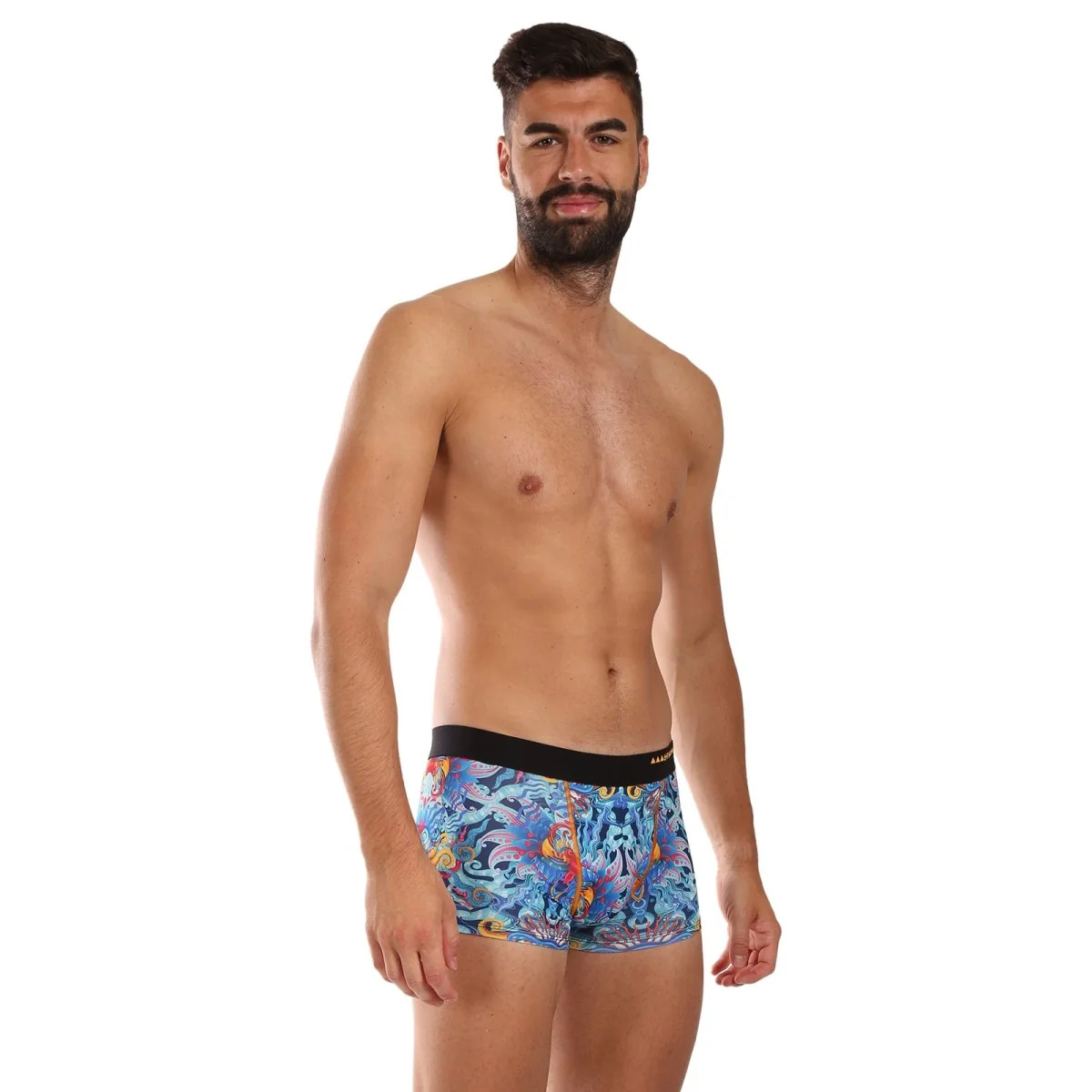 69SLAM Pánské boxerky Hip BLUE HABITAT (MSYBUH-PO) L 