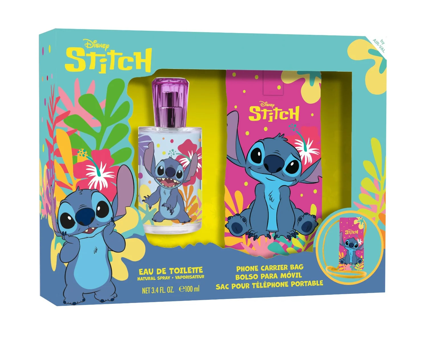 Disney Lilo a Stitch Toaletní voda dárkový set s obalem na mobil 100 ml