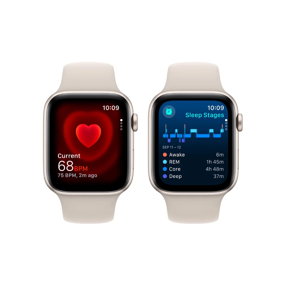 Apple Watch SE Cellular 44 mm sport band M/L smart hodinky Starlight