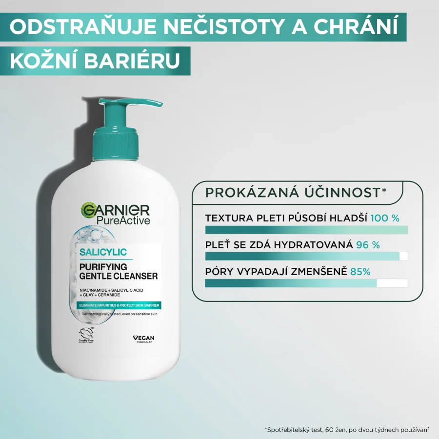 Garnier Pure Active Hydratační čisticí gel proti nedokonalostem 250 ml