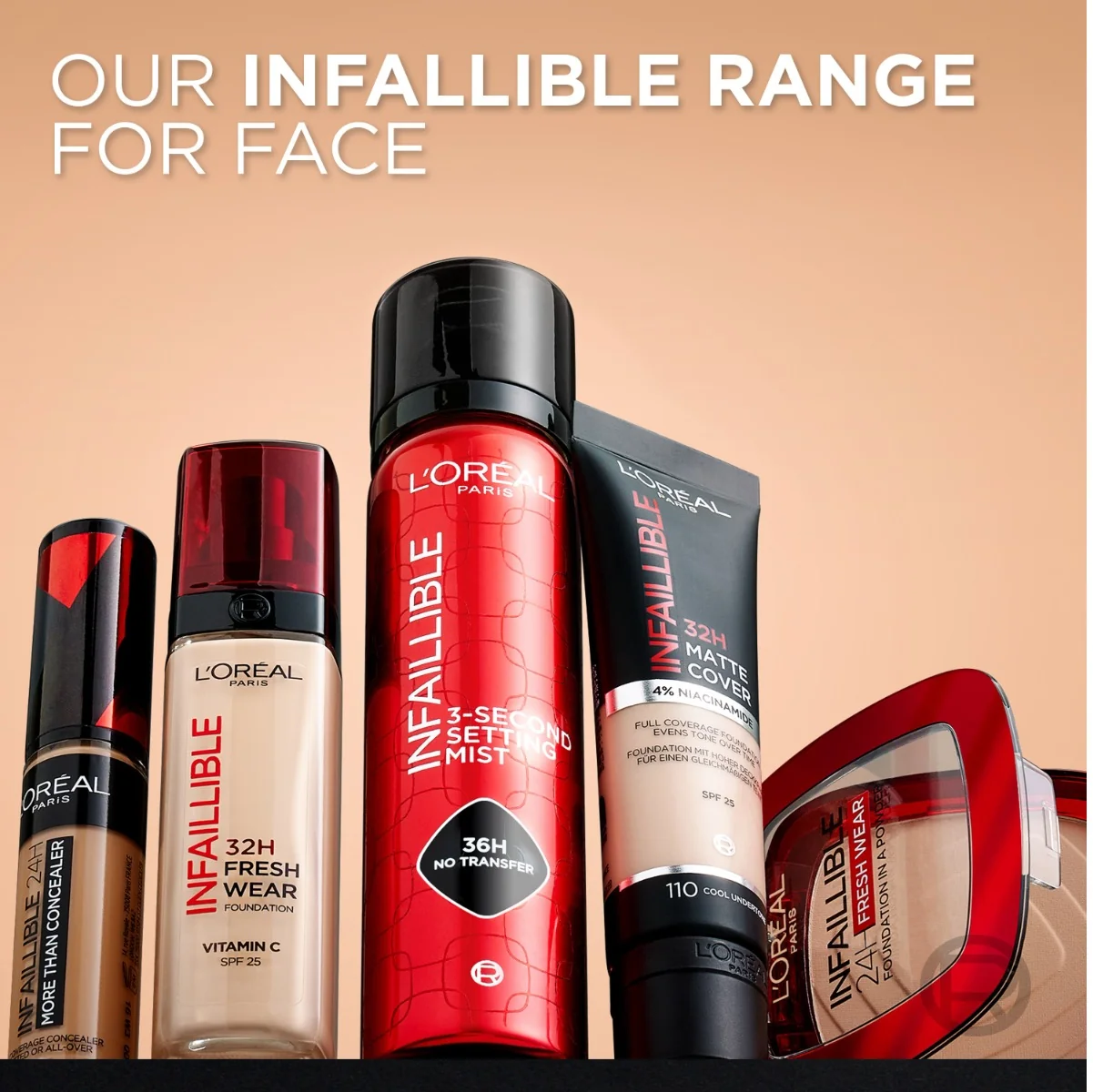 Loréal Paris Infaillible 32H Fresh Wear odstín 110 Cool Rosé tekutý make-up 30 ml