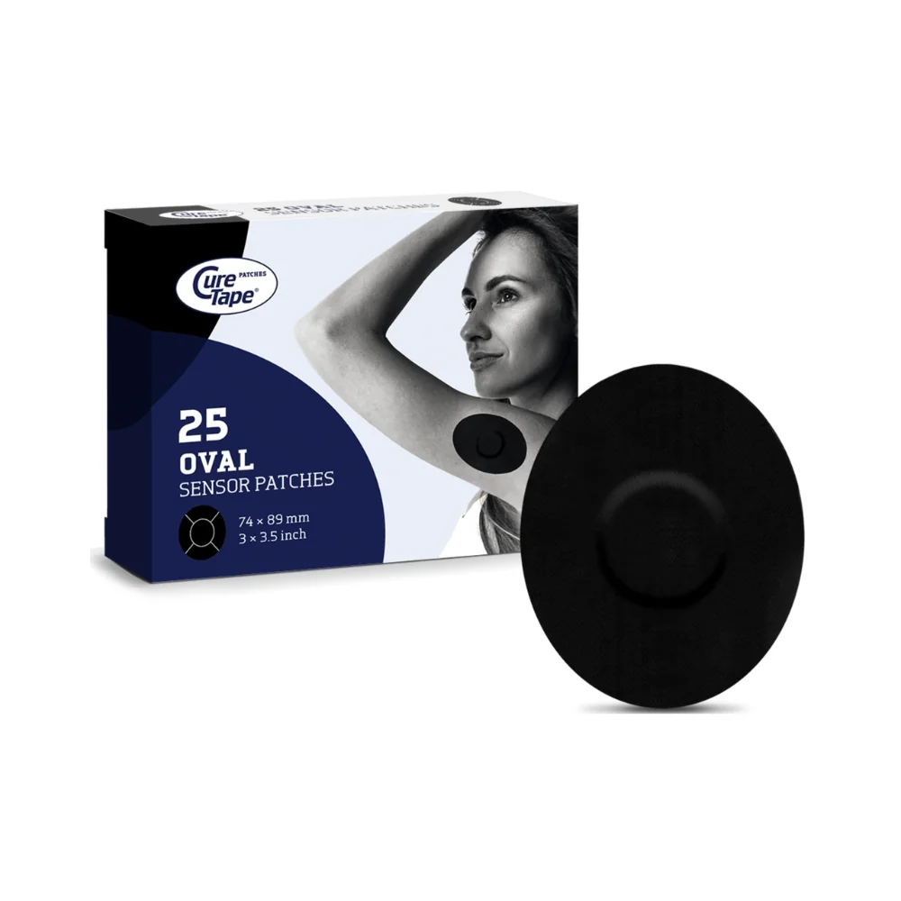 CureTape Sensor Patches náplasti na senzor 25 ks Classic černá