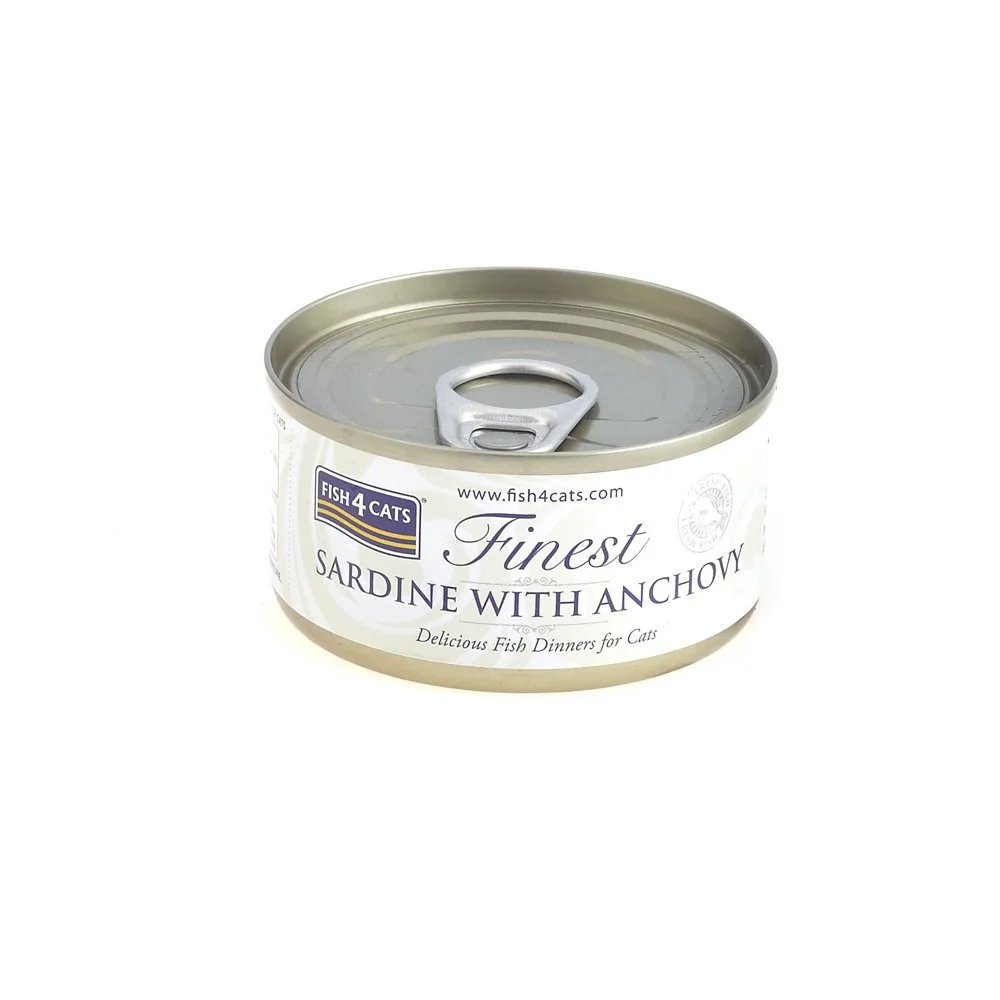 Fish4Cats Konzerva pro kočky Finest sardinka s ančovičkami 70 g 