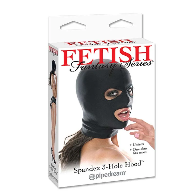 Pipedream Fetish Fantasy Spandex 3 Hole Hood bdsm maska