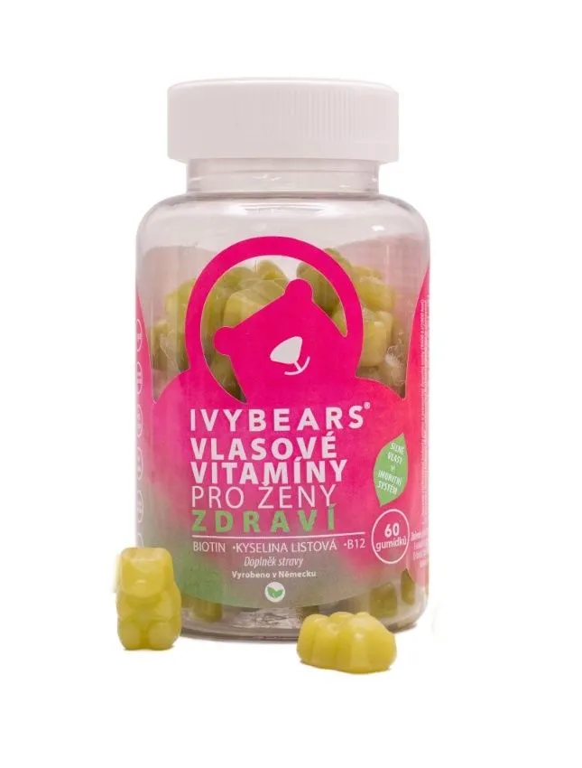 IvyBears Vlasové vitamíny pro ženy Zdraví želé medvědi 60 ks