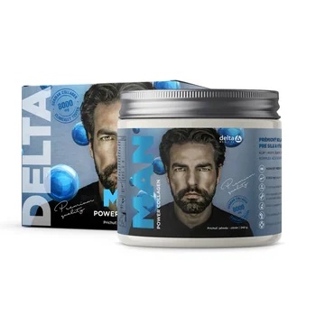 DELTA Man Power Collagen příchuť jahoda-citrón 240 g